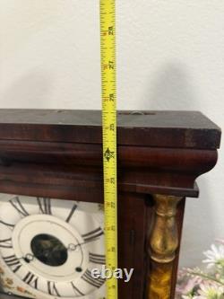 Seth Thomas Antique Wall Pulley & Pendulum Clock Read