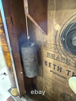 Seth Thomas Antique Wall Pulley & Pendulum Clock Read