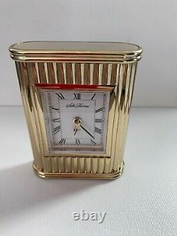 Seth Thomas Art Deco Mantel Clock All Brass Vintage 1960. Works With Alarm