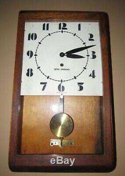 Seth Thomas Art Deco Time Wall Regulator Clock 8-day, Key-wind