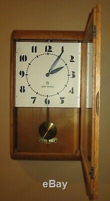 Seth Thomas Art Deco Time Wall Regulator Clock 8-day, Key-wind (Store #2)