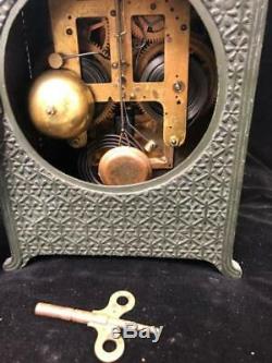 Seth Thomas Art Nouveau Clock With Key And Pendulum