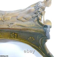 Seth Thomas Art Nouveau Figural Desk Shelf Clock Vintage Clock for Parts/Repai