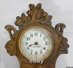 Seth Thomas Art Nouveau Figural Desk Shelf Clock Vintage Clock for Parts/Repair