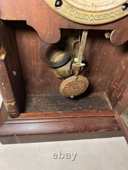Seth Thomas Atlanta City Clock 8 Day Mantel Table Shelf Clock