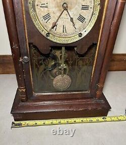 Seth Thomas Atlanta City Clock 8 Day Mantel Table Shelf Clock