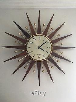 Seth Thomas Atomic Mid-century Wall Clock Vintage
