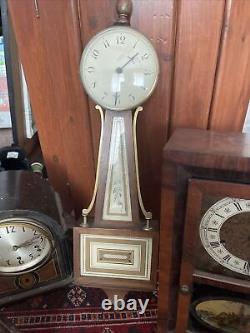 Seth Thomas Banjo Clock Spring Clock Lot Of 3 / 2 Working Good