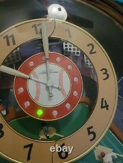 Seth Thomas Baseball Clock-PLEASE READ DESCRIPTION! DOESN'T WORK ALL THE TIME