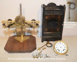 Seth Thomas Bee-1881 Antique Fine Cabinet Clock Ebonized Walnut With Bees