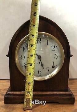 Seth Thomas Beehive Tombstone 8 Day Prospect Matel Table Shelf Clock