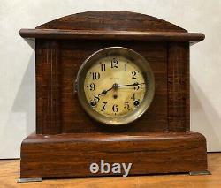 Seth Thomas Belmont No. 2 Adamantine 8 Day Mantel Table Shelf Clock