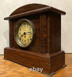 Seth Thomas Belmont No. 2 Adamantine 8 Day Mantel Table Shelf Clock