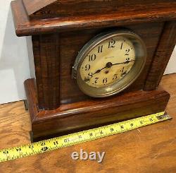 Seth Thomas Belmont No. 2 Adamantine 8 Day Mantel Table Shelf Clock