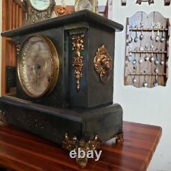 Seth Thomas Black & Adamantine Mantle Clock