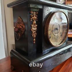 Seth Thomas Black & Adamantine Mantle Clock