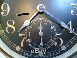 Seth Thomas Black Dial US Coast Guard 6 Ships Clock WW2 Model 117 Pilot House