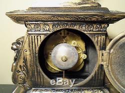 Seth Thomas Brass Statue Clock Mantel