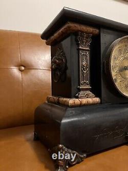 Seth Thomas Caramel Swirl Adamantine Mantle Clock