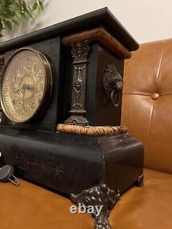 Seth Thomas Caramel Swirl Adamantine Mantle Clock