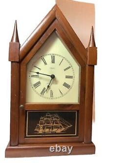 Seth Thomas Cathedral Mantle Clock 1205 Battery Vintage Works Great