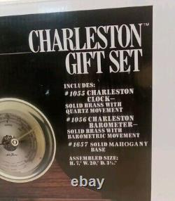 Seth Thomas Charleston Gift Set Ships Clock & Barometer Set German Movement