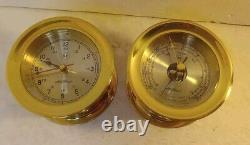 Seth Thomas Charleston Gift Set Ships Clock & Barometer Set German Movement