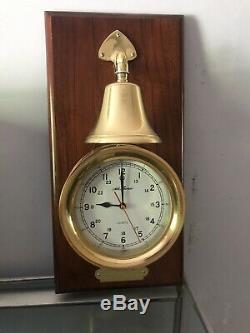 Seth Thomas Chesapeake Bay Ship Clock And Bell Mounted Engraving Plate NICE