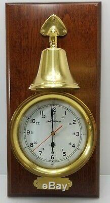 Seth Thomas Chesapeake Bay Ship Clock And Bell with Mounted Engraving Plate