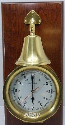 Seth Thomas Chesapeake Bay Ship Clock And Bell with Mounted Engraving Plate