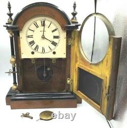 Seth Thomas City Series Cincinnati Mantel Clock 8 Day 1890's Rosewood case