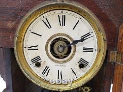Seth Thomas Clock Company Thomaston Mantle Wall Clock Gingerbread 298A 8 Day