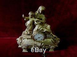 Seth Thomas Clock Figural Madonna Jesus Mantel Rare to Find Antique