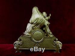 Seth Thomas Clock Figural Madonna Jesus Mantel Rare to Find Antique