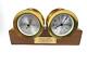 Seth Thomas Corsair Brass Winding Clock Barometer Anheuser Busch Bowling Green