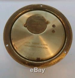 Seth Thomas Corsair Ship's Bells Clock, Solid Brass No Key