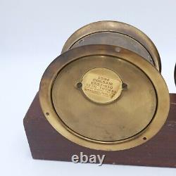 Seth Thomas Corsair-W Ships Clock & Barometer E537-000 & E537-010 w Key / Stand