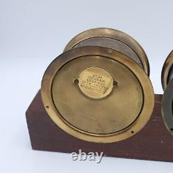 Seth Thomas Corsair-W Ships Clock & Barometer E537-000 & E537-010 w Key / Stand