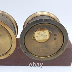 Seth Thomas Corsair-W Ships Clock & Barometer E537-000 & E537-010 w Key / Stand