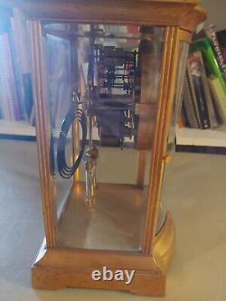 Seth Thomas Crystal Regular Clock with Curved Bow Front Beveled Glass