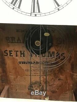 Seth Thomas Double Dial Calendar Shelf Clock. Reverse Painted Eagle. 1862 Patent