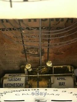 Seth Thomas Double Dial Calendar Shelf Clock. Reverse Painted Eagle. 1862 Patent