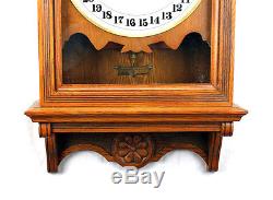 Seth Thomas Double Dial Perpetual Office Calendar Regulator No. 13 Wall Clock