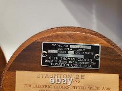 Seth Thomas E504-000 Clock Staunton 2E Keeps Time! CHIMES DON'T WORK! A300-006