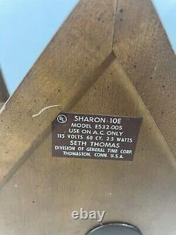 Seth Thomas E532-005 Sharon USA Made Wood Steeple Electric Chimes Mantel Clock