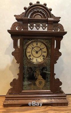Seth Thomas Eclipse Ball Top Kitchen Parlor Gingerbread Mantle Clock