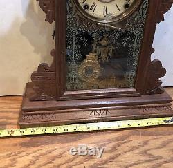 Seth Thomas Eclipse Ball Top Kitchen Parlor Gingerbread Mantle Clock