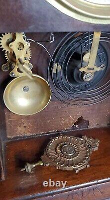 Seth Thomas Eclipse Mantel Clock Antique 8 Day Gingerbread Walnut Alarm Bell