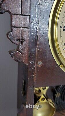 Seth Thomas Eclipse Mantel Clock Antique 8 Day Gingerbread Walnut Alarm Bell