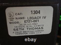 Seth Thomas Electric Mantel Carraige Clock-Legacy IV-E721-001